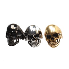 Lot Gothic Men's Huge Heavy Skull 316L Stainless Steel Biker Ring 2024 - buy cheap