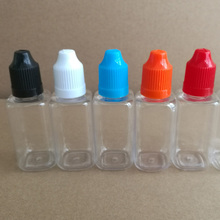 30ml vacío forma cuadrada gotero de plástico para mascotas botellas con tapas a prueba de niños y puntas finas largas para esmalte de uñas de jugo E, 500 unids/lote 2024 - compra barato