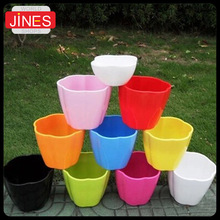 5 Pcs Colorful Plastic Nursery Pots With Tray Flower Shape Flowers Potted Mini Garden Supplies Flower Pot 2024 - buy cheap