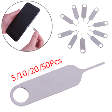 High Quality 5/10/20/50pcs SIM Card Tray Removal Remover Eject Pin Needle Key Tool For iPhone 7 6S 6 Plus 5 5S SE 5C 4 4S 2024 - buy cheap
