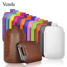Leather Pull Tab Sleeve Pouch For ZTE Blade V8 Lite mini A520 A601 A610 A910 L5 Plus Phone Case Bag Universal Protective Pouch 2024 - buy cheap