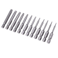 Destornillador de estrella de cabeza Torx, brocas de 1/4 ", 50mm, vástago hexagonal, juego de herramientas eléctricas, 12 Uds. 2024 - compra barato