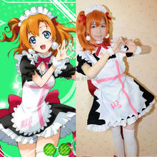 Lovelive! Love Live Kousaka Honoka Apron Dress Uniform Maid Outfit Cosplay Costumes 2024 - buy cheap