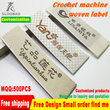 Customized wooden shuttle machine, garment label, customized woven label, customized computer, clothing label, customized design 2024 - buy cheap