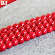 New For Necklace&Bracelet 10mm Imitation Red Shell Pearl Beads DIY Gifts For Women Girl Loose Beads Jewelry Making Design 15inch 2024 - buy cheap