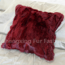 CX-D-19B Soft Feeling Genuine Rabbit Fur Patchwork Sofa Cushion Covers 2024 - buy cheap