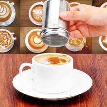 Eco-friendly Coffee Stainless Chocolate Shaker Cocoa Flour Icing Sugar Powder Sifter Lid Shaker Kitchen Tools Free Shipping 2024 - buy cheap