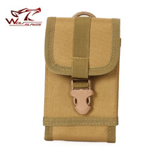 Molle-Bolsa de cinturón de nailon táctico militar para teléfonos móviles de 5-6 pulgadas, funda de senderismo para acampar al aire libre 2024 - compra barato