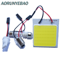 Aorunyebao-chip cob para veículo automotivo, 10 peças, 12v, t10, festoon, fonte de led, c5w, c10w, 36mm, 41mm, w5w, 194, lâmpada branca para interior 2024 - compre barato