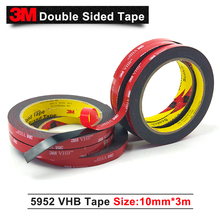 3M VHB 5952 thickness 1.1mm foam mounting tape double sided acrylic foam tape, black, ,10mm*3m/1Rolls/Lot 2024 - buy cheap