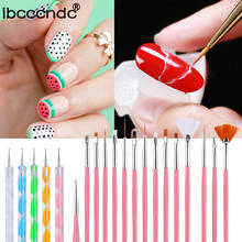 Nail Art Design Painting Set Dotting Drawing Polish Brush Pen Tools Nail Brushes for UV Nail Gel Polish Draw Tools 20pcs /set 2024 - buy cheap