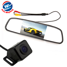 Auto Parking Assistance System 2 in 1 4.3 Digital TFT LCD Mirror Car Parking Monitor + 170 Degrees Mini Car Rear view Camera 2024 - buy cheap