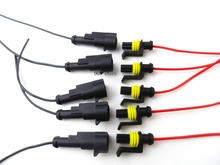 Adaptador de enchufe de 1 Pin OEM para coche, Kit de 5 Conectores eléctricos impermeables para vehículo, color negro 2024 - compra barato