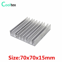 (3pcs/lot) 70x70x15mm Aluminum heatsink for electronic Chip IC LED Heat Sink radiator COOLER cooling 2024 - buy cheap