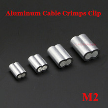 500pcs 2mm M2 Aluminum Cable Crimps Sleeve Shape 8 Double Hole Ferrule Crimping Loop Oval Wire Rope Clip Swage Fittings 2024 - buy cheap