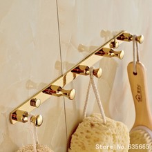 European Gold Bathroom Robe Hook Kitchen Door Rear Coat Clothes Hook Metal Fitting Key Coat Bag Hat Hanger Robe Hooks Hanging 2024 - buy cheap