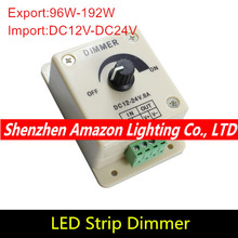 12V 24V DC 8A White Single Color LED Dimmer Switch Brightness Controller for led lamp strip light 2024 - buy cheap