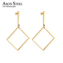 ASONSTEEL-pendientes de acero inoxidable para mujer, aretes colgantes geométricos de Color dorado, accesorios de bisutería, regalo de fiesta 2024 - compra barato