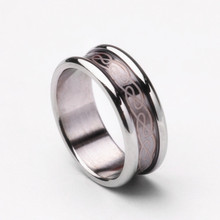 MANGOPIE-anillo de acero inoxidable de 8mm para hombre y mujer, anillos lineales de compromiso de boda 2024 - compra barato
