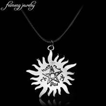 Supernatural Dean necklaces Silvery Pentagram vintage Winchester Pentacle Pendant Necklace Five-Pointed Star Rune Pendant 2024 - buy cheap