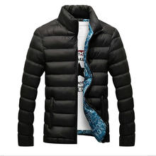 2021 осень-зима куртка для мужчин 2021 со стоячим воротником Модные мужские парки куртки мужские однотонные толстые куртки и пальто для мальчиков Детская Зимняя Куртка парка 2024 - купить недорого