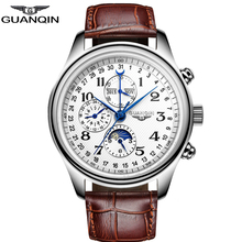 GUANQIN Automatic Mechanical Watch Men Multifunction Leather Mens Watches Top Brand Luxury Automatic Watches Relogio Masculino A 2024 - buy cheap