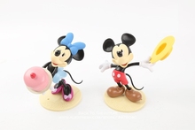Disney-figura de acción de Mickey Mouse y Minnie para niños, modelo de juguete de 13cm, con postura, para regalo 2024 - compra barato