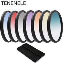 TENENELE Gradient Color Camera Filter Set 49 52 55 58 62 67 72 77 82 mm Lens Filters Kit For Nikon Sony Canon Pentax DLSR Camera 2024 - buy cheap