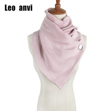 Leo anvi lenço de pescoço feminino, lenço colorido com botão hijab para presente para ela, foulard feminino, ponchos e capas, bufanda mujer 2024 - compre barato