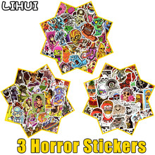 100 PCS Weird Stickers Graffiti Terror Dark Skull Skeleton Rock Punk Sexy Sticker to DIY Skateboard Laptop Motorcycle Helmet Car 2024 - buy cheap