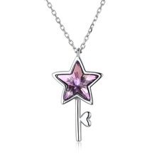 Women Pendant Necklaces 925 Sterling Silver Crystal Necklaces Classic Key Star Heart Pendant Lady Party Fine Jewelry S925 Wears 2024 - buy cheap