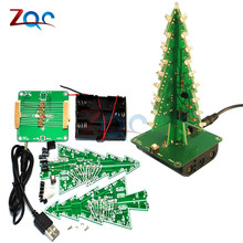 3D Christmas Tree DIY Kits 7 Colors Light Flash LED Circuit Christmas Trees 2024 - buy cheap