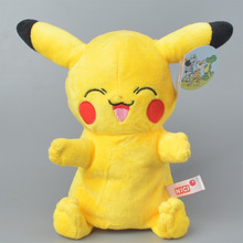 30cm Yellow Pikachu Plush Hand Puppet, Cute Baby Kids Plush Toy Doll Gift Free Shipping 2024 - buy cheap