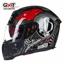 GXT Motorcycle Helmet Men Full Face Skull Scooter Capacetes Motorbike Full Face Cover Motor Bike Helmets 2024 - buy cheap