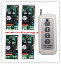 AC 220V 1 CH RF Wireless Remote Control Switch 4 receiver+1 transmitter Simple connection  JRL-2208 2024 - buy cheap