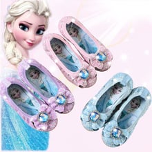 2019 new disney Frozen little girls single shoes children sequin dance shoes boat soft bottom princess EU size 25-36 2024 - buy cheap