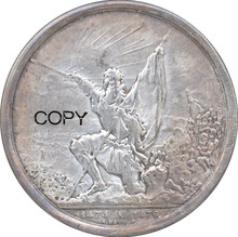 Испания 27 Febrero Санто-Доминго 74un песо, покрытая серебром, копия монеты, памятные монеты 2024 - купить недорого