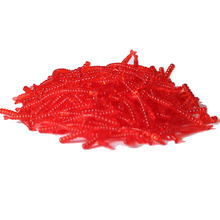 20 шт./2 см приманка многоразовые рыболовные искусственный силикон приманка для рыбы Grub красный наживка «червяк» Life-like 2024 - купить недорого