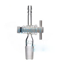 Adaptador recto de vidrio de laboratorio, junta con llave de paso de PTFE, 29/32mm de longitud, Ware, 130 2024 - compra barato