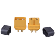 Conector de plugue com revestimento, conector de plugue com fêmea e macho para bateria de rc lipo, 1 peça 2024 - compre barato