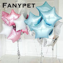 Globos de estrella de 18 pulgadas para decoración de cumpleaños, fiesta de boda, primer baby shower, Helio inflable, juguete de aluminio, 16 unids/lote 2024 - compra barato