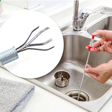 Ferramentas de limpeza de drenagem de mola mão dobra pressão esgoto clip dispositivo cozinha pipeline draga cabelo filtro de esgoto ferramenta de limpeza 2024 - compre barato