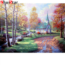 Completo diy pintura diamante paisagem outono diamante mosaico artesanato strass needlework kits de ponto cruz mosaico decoração xy1 2024 - compre barato