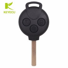 Keyecu-capa de chave remota sem cortes, com 3 botões e 4 botões, para smart fortwo 450, forfour 451, roadstar 2006-2010 2024 - compre barato