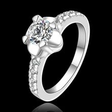 Кольцо с посеребренным покрытием, Серебряное модное Ювелирное кольцо, заводские цены, инкрустированное камнем кольцо «Подсолнух»/XKJTYSCT PDWQDRNMR147 2024 - купить недорого