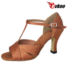 Evkoodance sapatos de dança, 6 cm ou 8cm, preto, feminino, artesanal, preço de fábrica, sapatos para salsa 2024 - compre barato