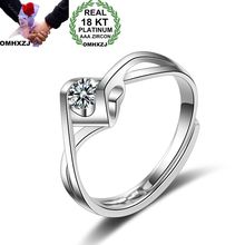 Hxomzj anel de zircônio aaa, anel para mulheres e homens, presente de casamento, para festa, estilo europeu, simples e reutilizável, branco e dourado rr694 2024 - compre barato