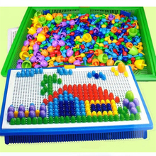 Juego de rompecabezas 3D inteligente para niños, cuentas de uñas de seta de grano empaquetadas en caja, tablero para juguetes educativos para niños, 296 unids/set 2024 - compra barato