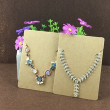 50pcs/lot  12.5x9cm big Jewelry Necklace display Card girl Favor Love Jewelry Accessories Packing Retro Kraft Card 2024 - buy cheap