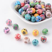 50pcs Round 10mm Handmade Polymer Clay Beads for jewelry making, Mixed Color,about 10mm in diameter, hole: 2mm 2024 - buy cheap